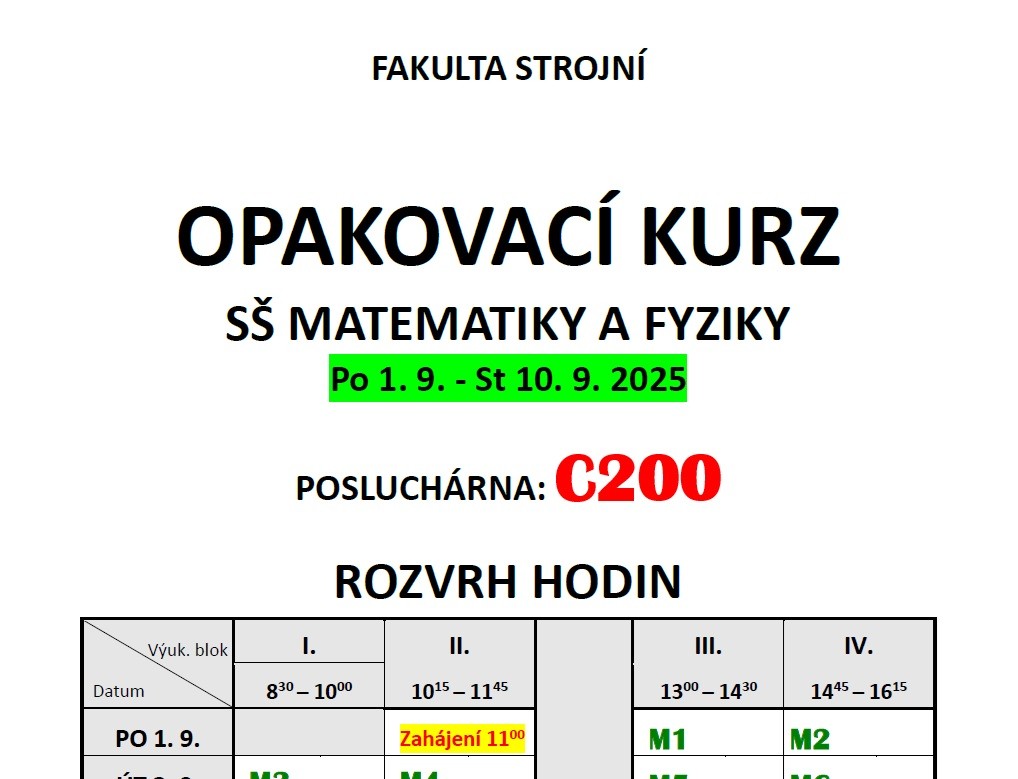 rozvrh