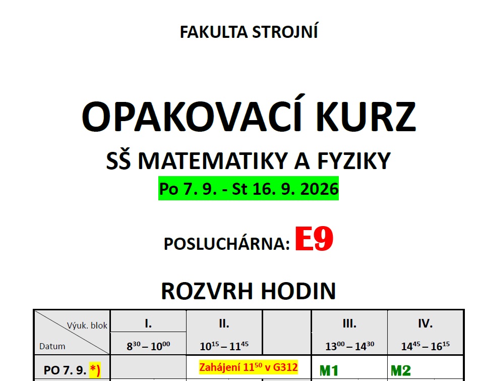 rozvrh