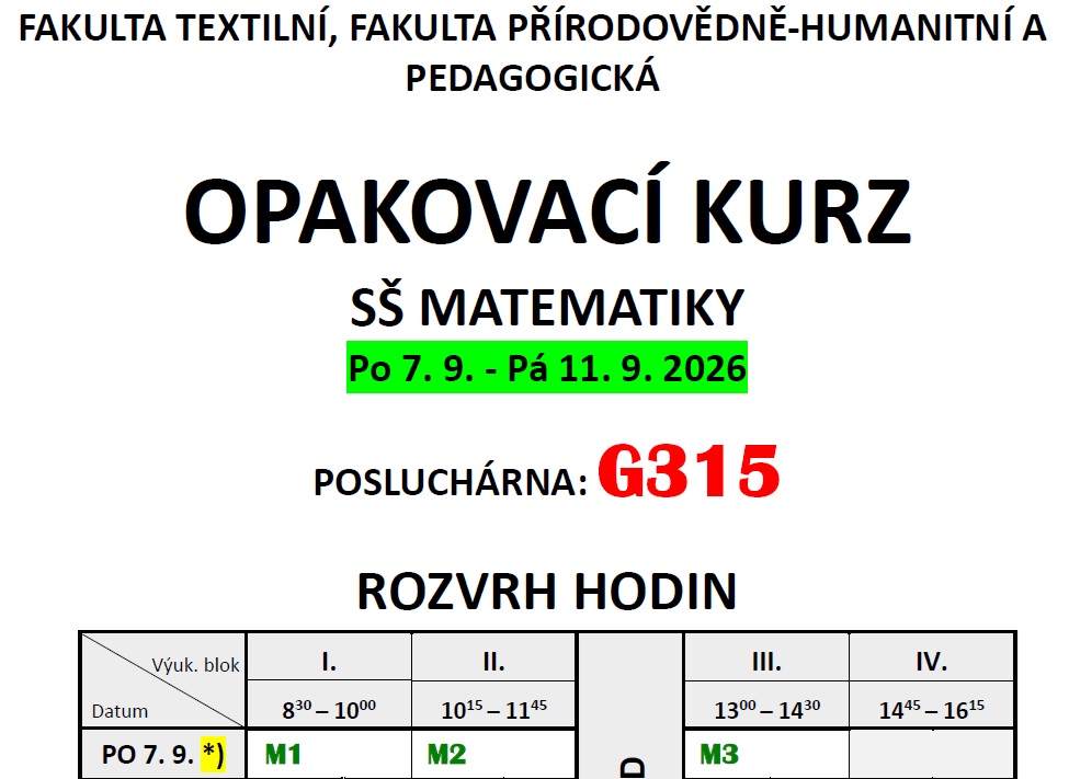 rozvrh